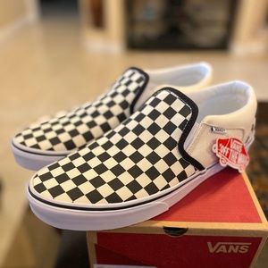 Size 9 Checkered Vans New Never Worn With Box